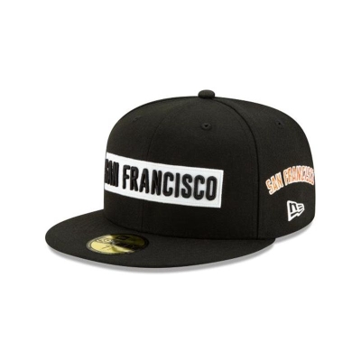 San Francisco Giants Gorra | New Era MLB Boxed Wordmark 59fifty Fitted Cap Mexico - Negros